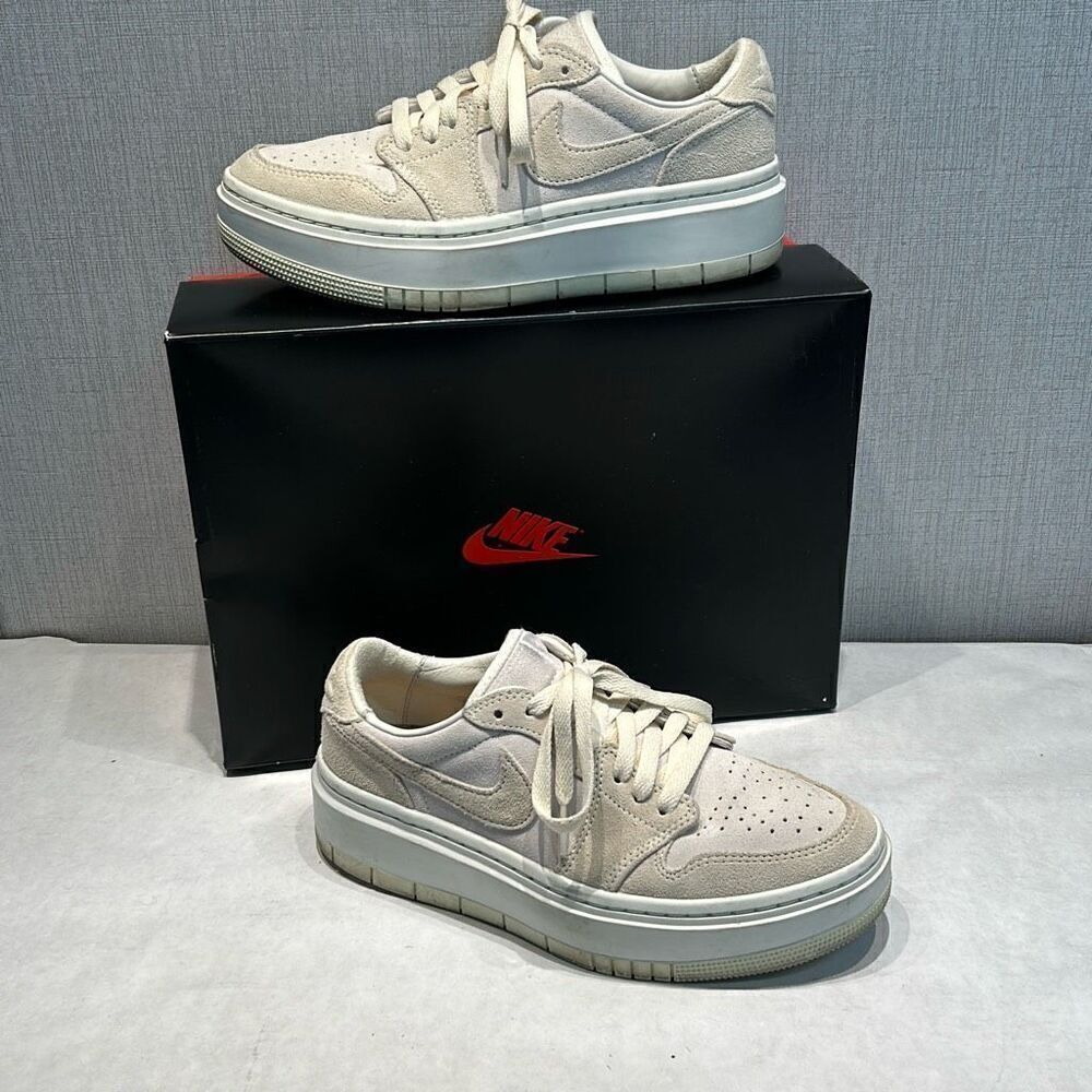 Nike Womens Air Jordan 1 Elevate Shoes Low Sz 7.5 Sail/Coconut Milk (Off-White)